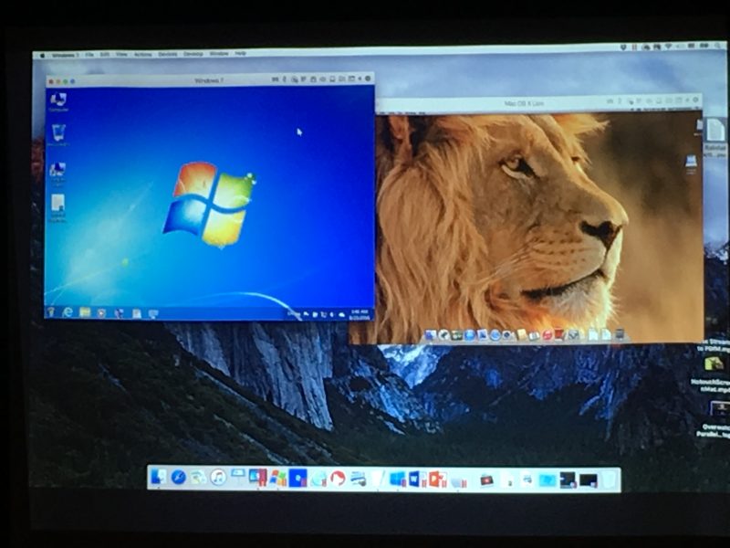 Mac上にWindowsのデスクトップを表示